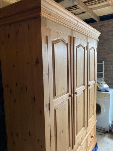 Solid pine wardrobe