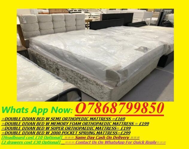 O.RDER NOW DOUBLE BEDS WITH/WITHOUT MATTRESS A.VAILABLE