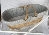Mose basket with boutique cover,  stand & mattress