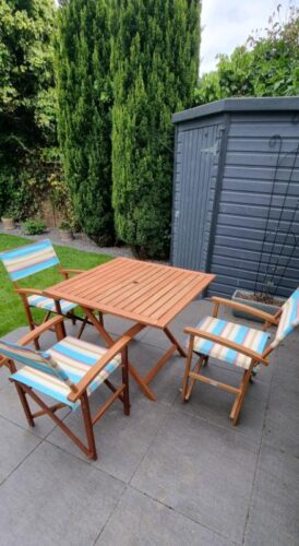 Garden Furniture Wooden Table & Chairs