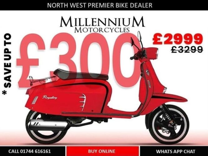 Royal Alloy GP 125cc Modern Classic Retro Automatic Moped Scooter For Sale