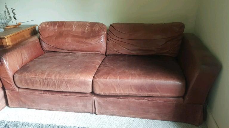3 seater leather sofa