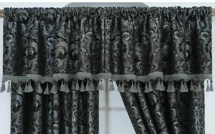 (New)Luxury jacquard silver curtain pelmets