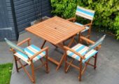 Garden Furniture Wooden Table & Chairs