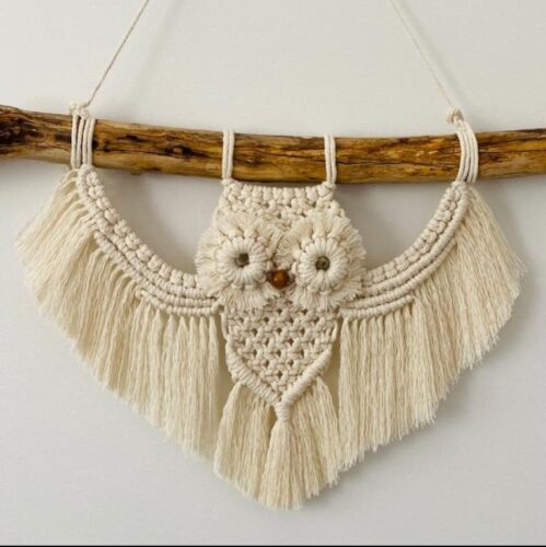 Handmade Macrame Owl Wall Hanging | Home Decor