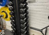 Dumbbell set and storage tower