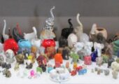 Large collection of elephant figurines