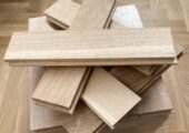 Over 13 sqm of solid oak parquet herringbone T&G (tongue and grove(