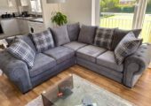 Black L Shaped Sofa – Free Delivery – Very Good Condition