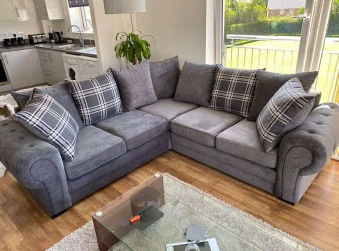 Black L Shaped Sofa – Free Delivery – Very Good Condition