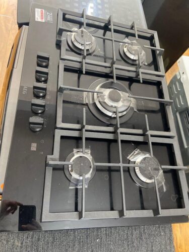 NewRRP 669 AEG 5 Burner Gas Hob – Ex Display – Black