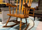 5 solid oak wook chairs