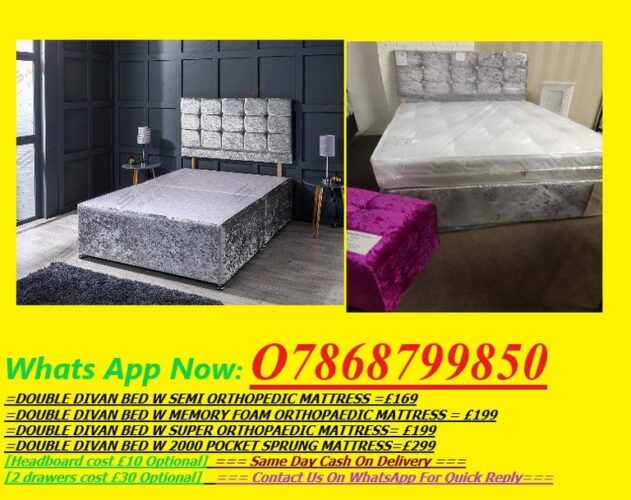 O.RDER NOW DOUBLE BEDS WITH/WITHOUT MATTRESS A.VAILABLE