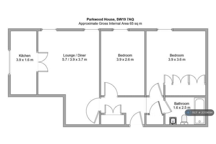 2 bedroom flat in Parkwood Road, London, SW19 (2 bed) (#2059694)
