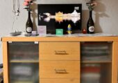 1950s Italian Sideboard with Large Brass Handles