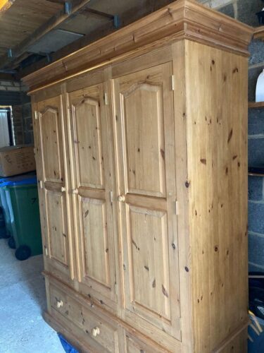 Solid pine wardrobe