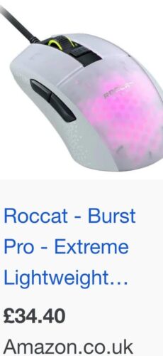ROCCAT burst pro RGB gaming mouse