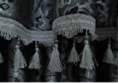 (New)Luxury jacquard silver curtain pelmets