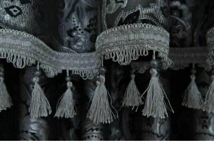 (New)Luxury jacquard silver curtain pelmets